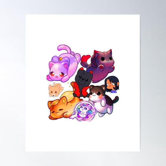 Aphmau Cat Poster Wall Art, Modern Wall Decor For Living Room Bedroom, 16x24 UNFRAMED