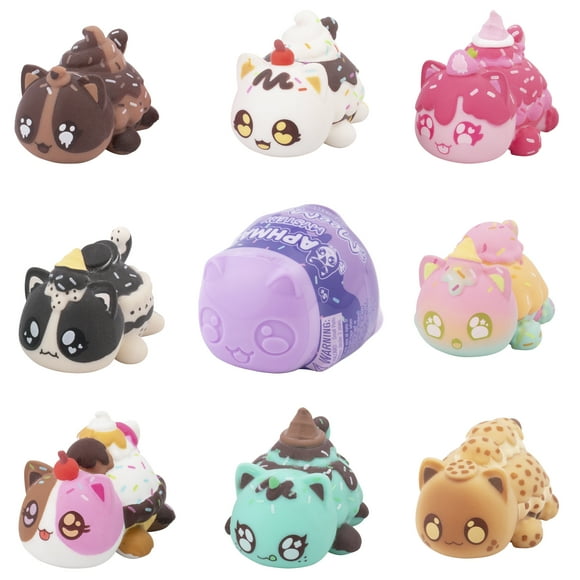 Aphmau MeeMeow Mystery Squishy Figures Series 3- Ice Cream Theme, Blind Box- 1 of 8 Possible Ice Cream MeeMeow Toys