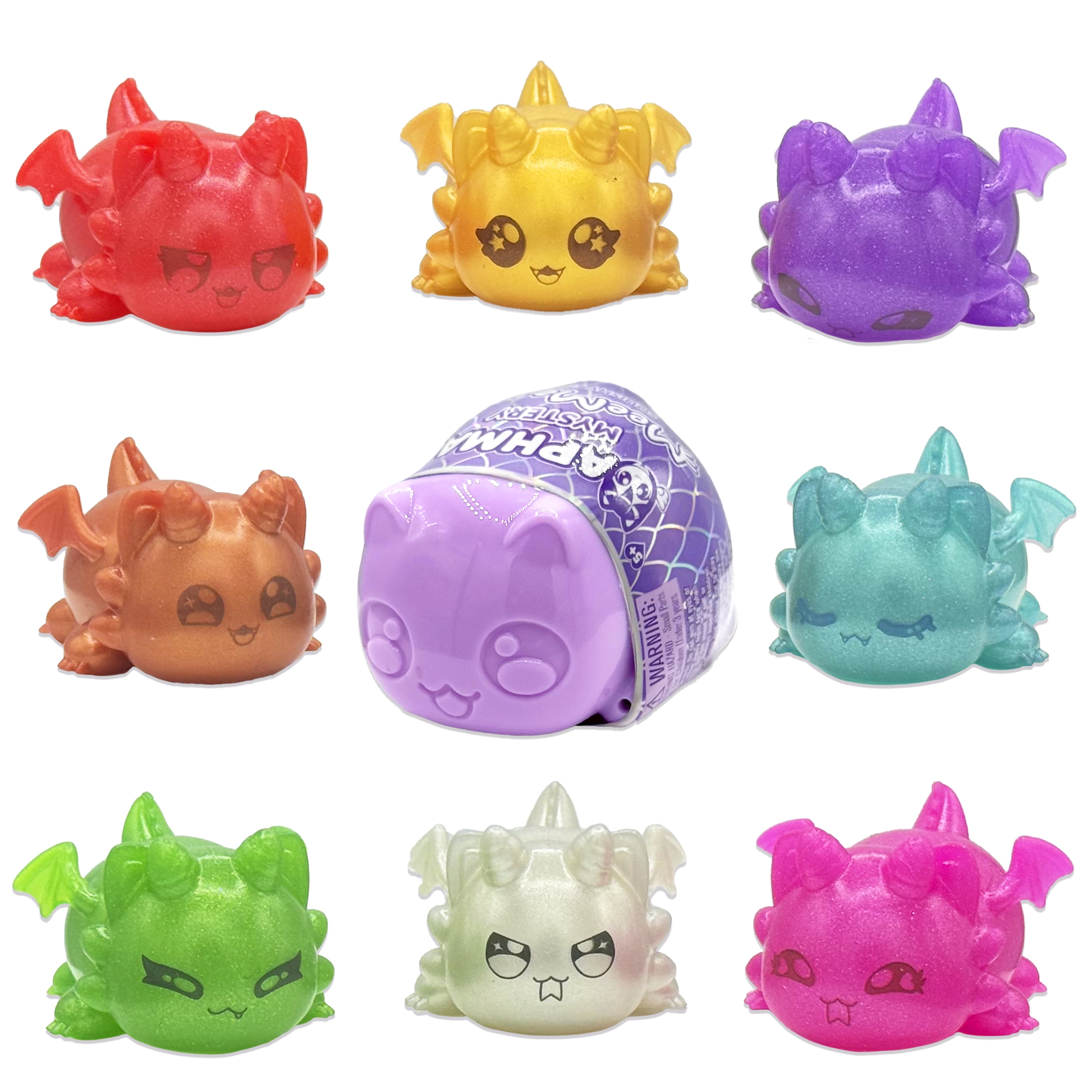 Aphmau MeeMeow Mystery Squishy Figures; Series 4 Dragons, YouTube Gaming Channel, Blind Box Toy, 1 of 8 Possible Dragon MeeMeows, Official Aphmau Merch