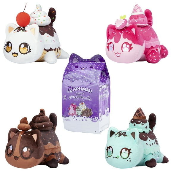 Aphmau MeeMeows 11 Classic Mystery Plush Toy, Ice Cream Theme, Blind Box, 1 of 4 Possible Ages 5+