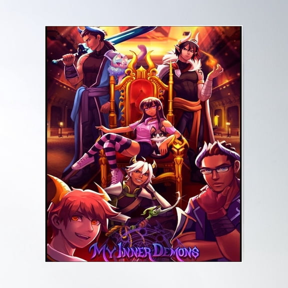 Aphmau My Inner Demons Poster Wall Art Modern Decor UNFRAMED PAPER POSTER, Home Decor