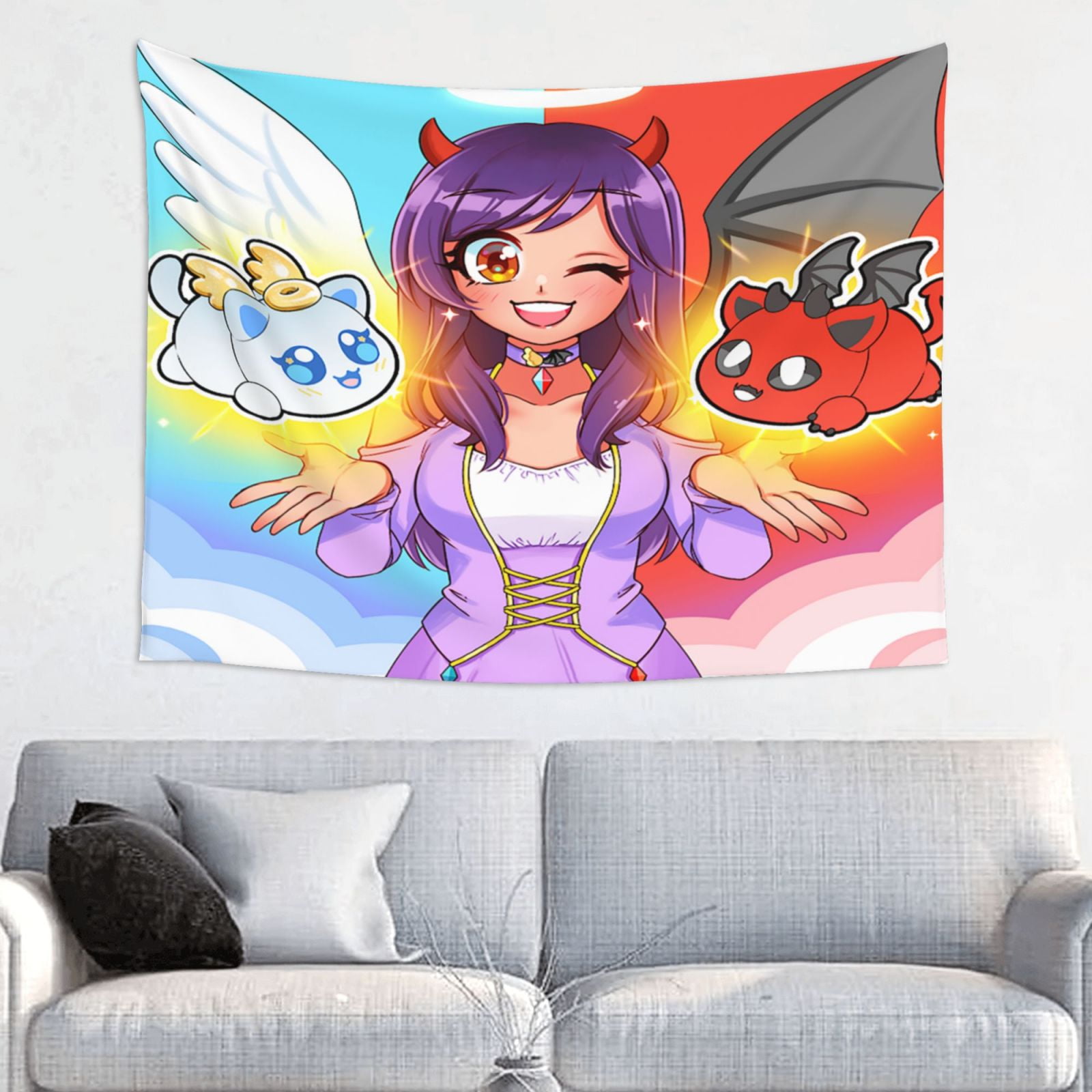 Aphmau Wall Tapestry Cartoon Poster for Bedroom Aesthetics Funny Decor ...