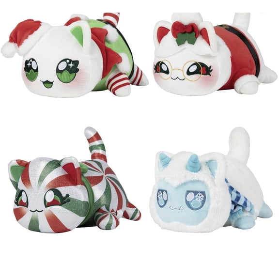 Aphmau's Holiday collection, 11' Mystery Plush , 1 Chosen at Random , 4 to collect (Mrs. Claus Cat, Elf Cat, Yeti Cat, and Peppermint Cat)