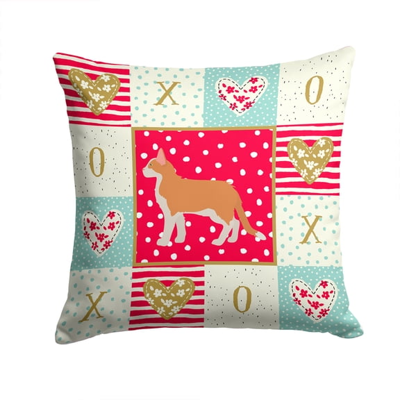 Aphrodite Giant 2 Cat Love Fabric Decorative Pillow Red