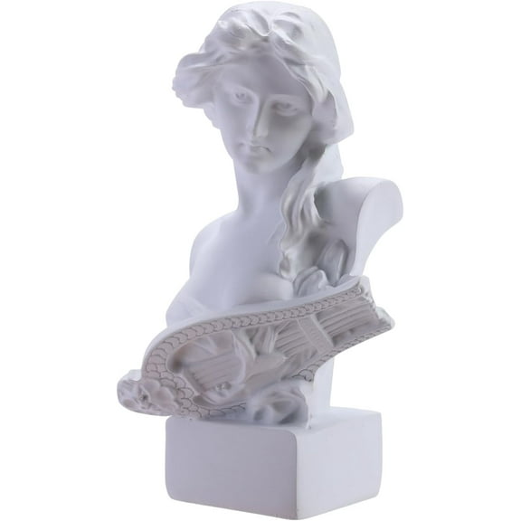 Aphrodite Greek Mythology Bust Statue Decor Items Classic Roman Goddess Sculpture for Room Shelf, Bookshelves, Partition Ornaments (White, 6")