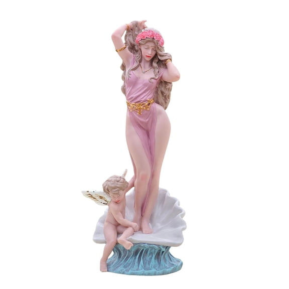 Aphrodite Statue 9 Inch Greek Goddess Venus with Cupid Figurine, Decorative Sculpture