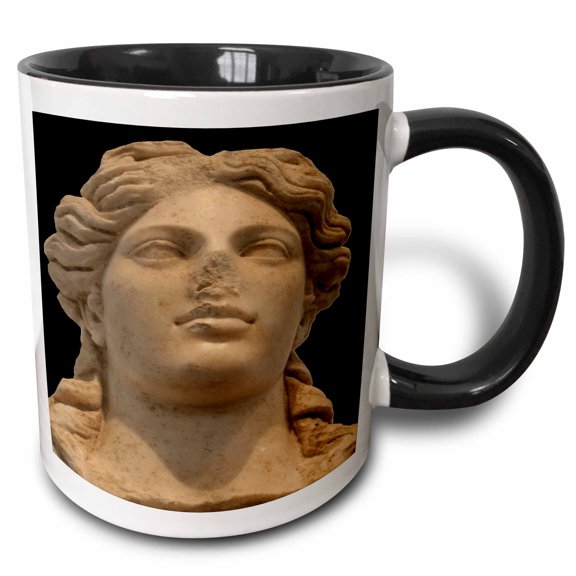 3drose, Aphrodite, the Goddess of Love and Beauty, 15oz Two-tone Black Mug