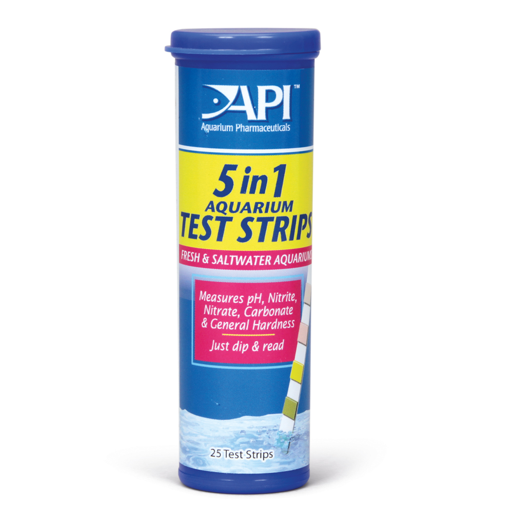 Api 5In1 Aquarium Test Strips, Box Of 25
