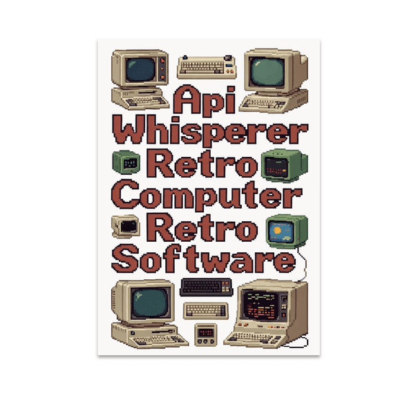 Api Whisperer Retro Computer Wall Decor - Tech Enthusiast - 13x19 Poster Print