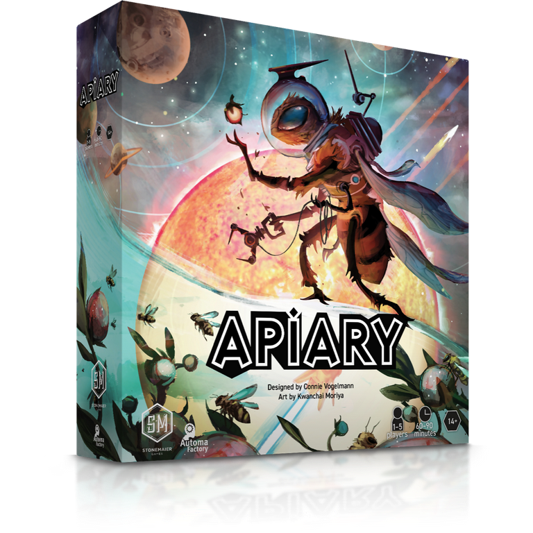 Stonemaier Games: Apiary (Base Game) by Connie Vogelmann | A Strategy Board Game About Hyper Intelligent Bees in Space | Build Your Hive, Explore Outer Space, Grow Your Colony | 1-5 Players, 90 Mins Stonemaier Games: Apiary (Base Game) by Connie Vogelmann | A Strategy Board Game About Hyper Intelligent Bees in Space | Build Your Hive, Explore Outer Space, Grow Your Colony | 1-5 Players, 90 Mins