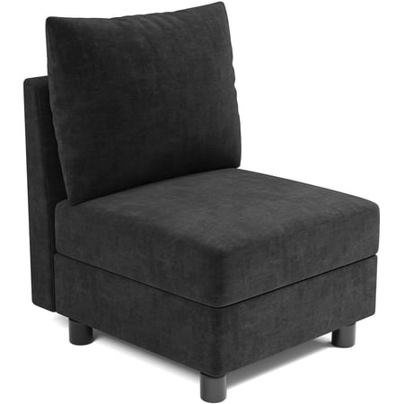 Apicizon Modular Sectional Sofa Middle Seat Module Couch Side Sectional Free Configuration Middle, Dark Gray