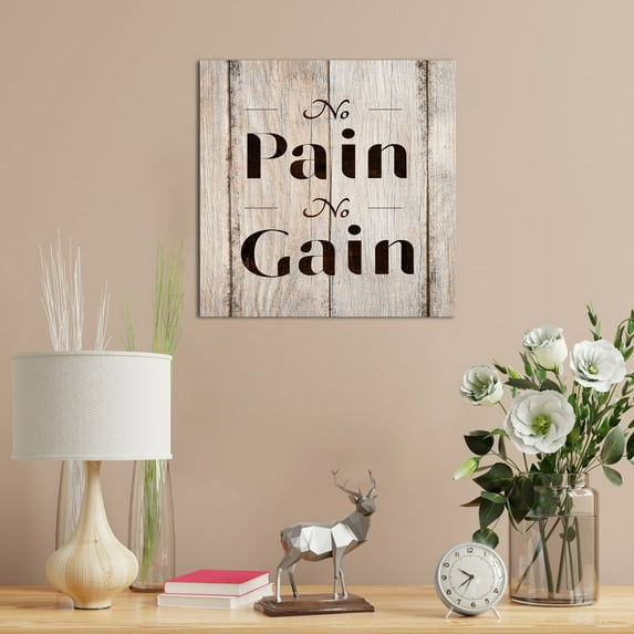 Apicoture Drawing - Gym Motivation Quote Wall Art, 12.2" x 12.2" Framed Canvas Art Prints