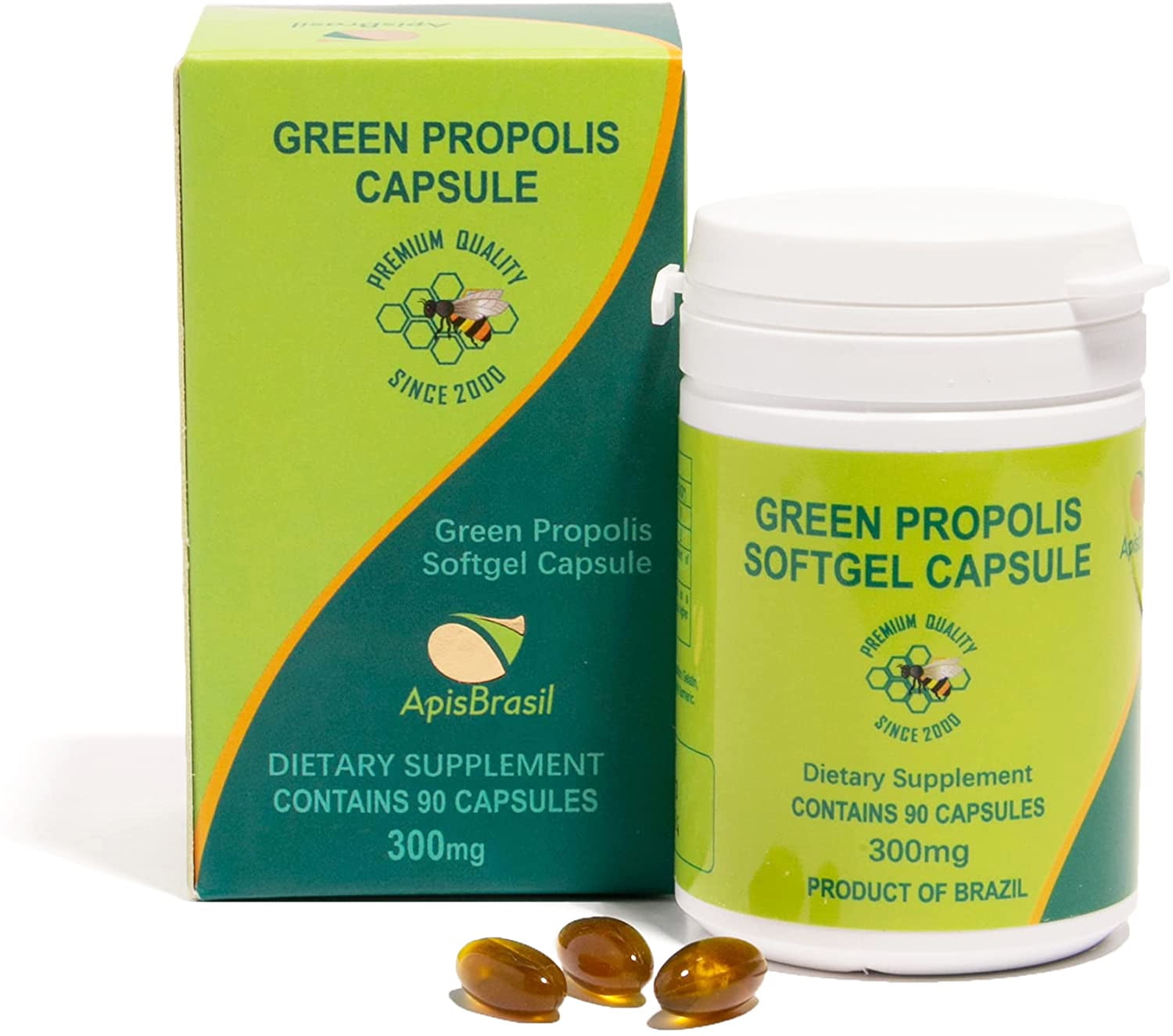ApisBrasil Brazil Green Bee Propolis Extract Capsule Liberia | Ubuy