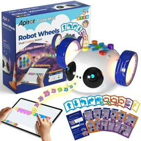 Apitor Robot Wheels - Coding Robot for Kids Ages 5+, STEM Learning Toy with Screen-Free Coding Cards & App Control, Educational Toy for Beginners