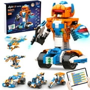Apitor Robot X Robot Building Kit, 12-in-1 Programmable Remote App-Controlled Car Coding Set, STEM Educational Birthday Gifts for Boys Girls Kids Aged 8-12 (600 Pieces)