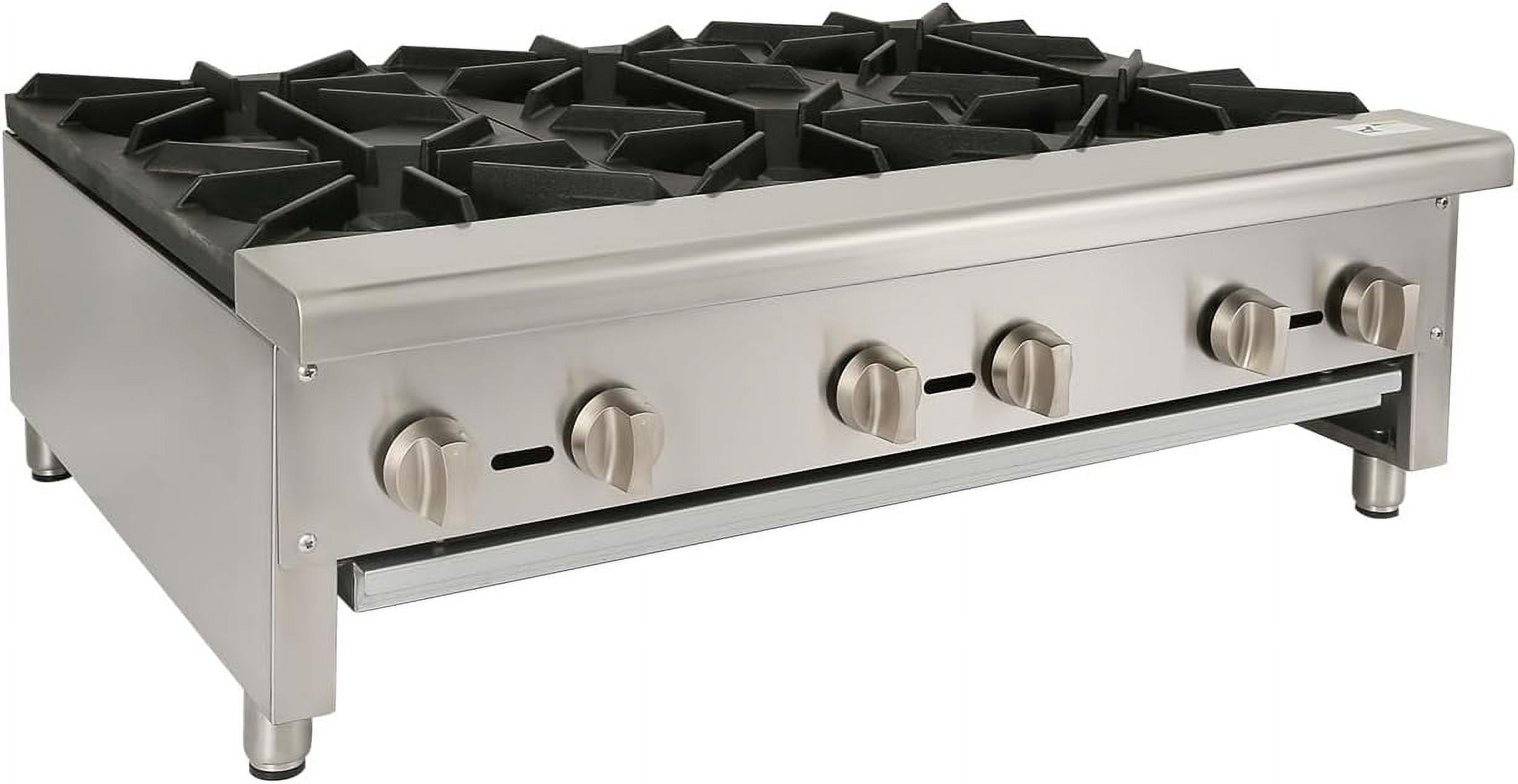Aplancee 6 Burners Gas Stove, Propane and Natural Gas Commercial Hot