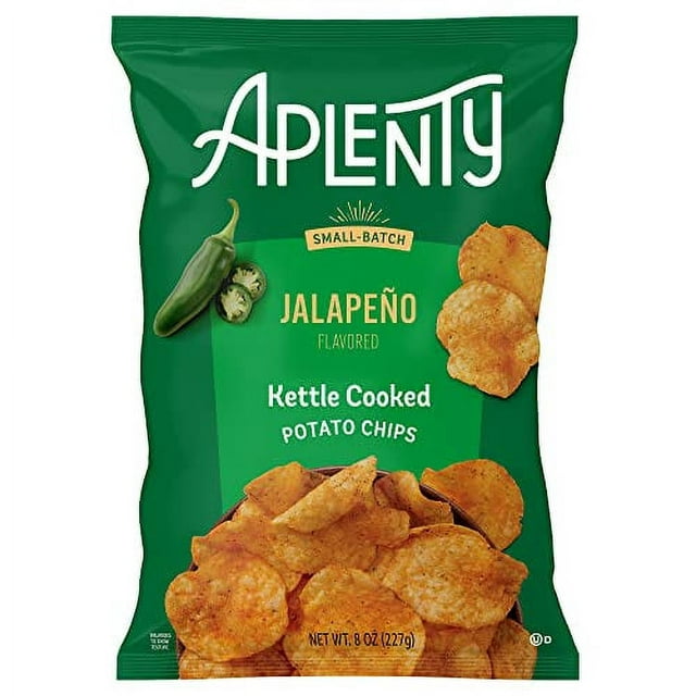 Aplenty JalapeÃ±o Kettle Cooked Potato Chips, 8 Oz