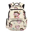 thumbnail image 1 of Aplkyhs 17 Inch Backpack for Students 12-18 Durable School Bookbag for Middle High School Teens Daily Use Music Axolotl, 1 of 7