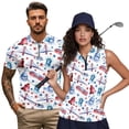 thumbnail image 1 of Aplkyhs 250th Anniversary Theme Matching Couple Sport Shirts Quarter Zip Matching Golf Shirts for Couple Lightweight Mens Hawaiian Shirt Moisture Wicking for Sports, 1 of 6