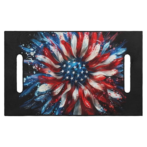 Aplkyhs American Flag Flowers Golf Cart Seat Covers 2 Seater Travel Sports Golf Cart Covers Fits Most Golf Carts Protect Your Golf Car Seat Machine Washable