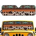 Aplkyhs Aztec Ethnic Cow Print Car Sun Visor Car Windshield Sun Shade 2 ...