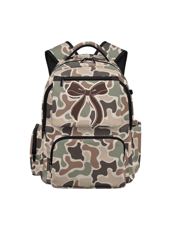 Backpack for Kids 9-12 School Bag Lightweight Water Resistant Bookbag for Daily School Camouflage Hunting Bow