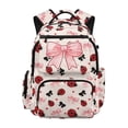 thumbnail image 1 of Aplkyhs Backpack for Kids 9-12 School Bag Pink Bow Ladybug Lightweight Water Resistant Bookbag for Daily School, 1 of 7