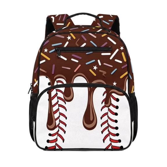Aplkyhs Backpack for Students 12-18 Durable 13.5 Inch School Bookbag for Middle High School Teens Outdoor Ice Cream Print