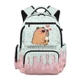 thumbnail image 1 of Aplkyhs Backpack for Teens 12-18 Stylish 17 Inch School Bag Durable Lightweight Water Resistant Backpack for High School Ice Cream Capybara, 1 of 7