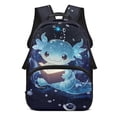 thumbnail image 1 of Aplkyhs Blue Axolotl School Backpack for Students 6-18 Ergonomic Padded Shoulder Straps Large Capacity Bookbag for Elementary Middle High School Boys Girls Daily Use, 1 of 7