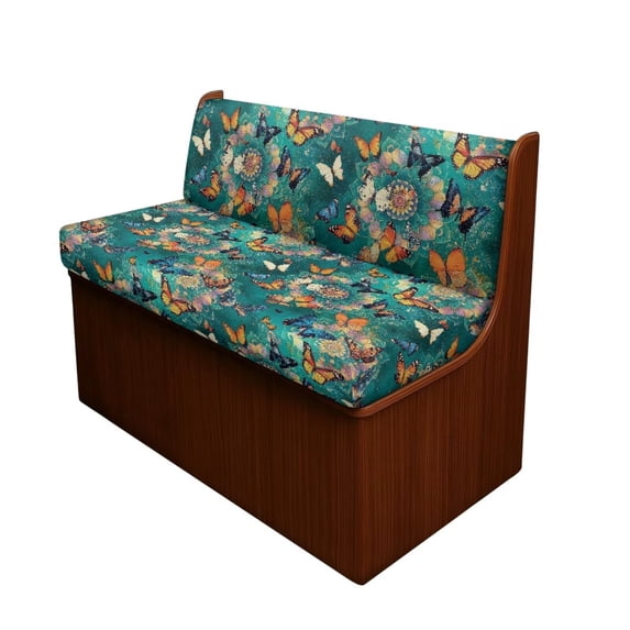 Aplkyhs Butterfly Flower RV Dinette Cushions Stretchable RV Decor Comfortable Slip Covers for Loveseat Stylish Travel Trailer Accessories Camper Must Haves