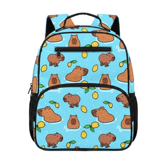 Aplkyhs Capybara Lemon Backpack for Students Age 6-18 School Bag Adjustable Straps Lightweight Water Repellent Backpack for School Travel