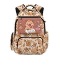 thumbnail image 1 of Aplkyhs Capybara Orange Backpack for Girls Boys Age 6-18 School Bookbag Water Resistant Lightweight Student Backpack for School Travel, 1 of 7