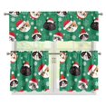 thumbnail image 1 of Aplkyhs Christmas Cat Valance Window Curtains Set Short Window Drape Panel Country Rustic Thermal Insulated Pack of 3 with Rod Pocket for Bathroom and Laundry Decoration, 1 of 6