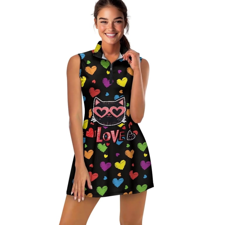 cute active dresses Aplkyhs Love Heart Workout Athletic Lightweight Golf Dress for Hot Weather Ruffle Zip Up Moisture Wicking Stretch for Outdoor Sports Valentine's Day Women's Corset Overlay Shirt athletic dress outfit ideas and sporty design make CAMO Colors:MC2 PURPLE *celio ballet flats*