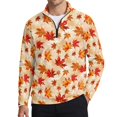 thumbnail image 1 of Aplkyhs Fall Maple Leaves Golf Shirts for Men Long Sleeve Golf Cloth Soft and Comfortable Lightweight Fit Plain Machine Washable for Daily Wear, 1 of 7