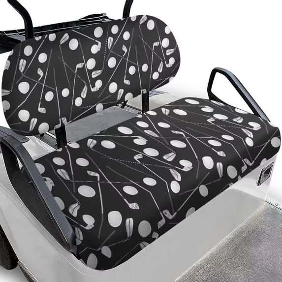 Aplkyhs Funny Golf Club Car Seat Covers Breathable Golf Cart Rear Seat 2-Person Seats Golf Cart Seat Cover Soft Golf Cart Accessories Warmth in Winter and Cooling in Summer