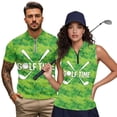 thumbnail image 1 of Aplkyhs Funny Matching Golf Shirts for Couple His and Hers Golf Shirts Matching Soft and Comfortable for Man Breathable Fabric Lightweight Suitable for Outdoor Sports Green, 1 of 6