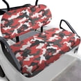 thumbnail image 1 of Aplkyhs Golf Cart Seat Cover Sun Proof Club Car Seat Cushion Red Camouflage Golf Cart Accessories Breathable Seat Bottom and Backrest Cushion for Club Car, 1 of 7