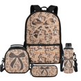 thumbnail image 1 of Aplkyhs Kids Backpack Set Brown Camouflage Bow 4Pcs Kids Backpack for Girls with Lunch Box Pencil Case and Water Bottle Case Cover Suitable for Elementary Middle School High School, 1 of 7