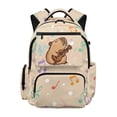 thumbnail image 1 of Aplkyhs Music Capybara Backpack for Students Age 6-18 Cool School Bookbag Water Resistant Durable Lightweight Backpack for School Travel, 1 of 7