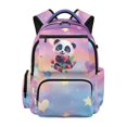 thumbnail image 1 of Aplkyhs Panda Star 17 Inch Backpack for Age 6-12 Lightweight Water Resistant School Bag for Kids Elementary School Travel, 1 of 7