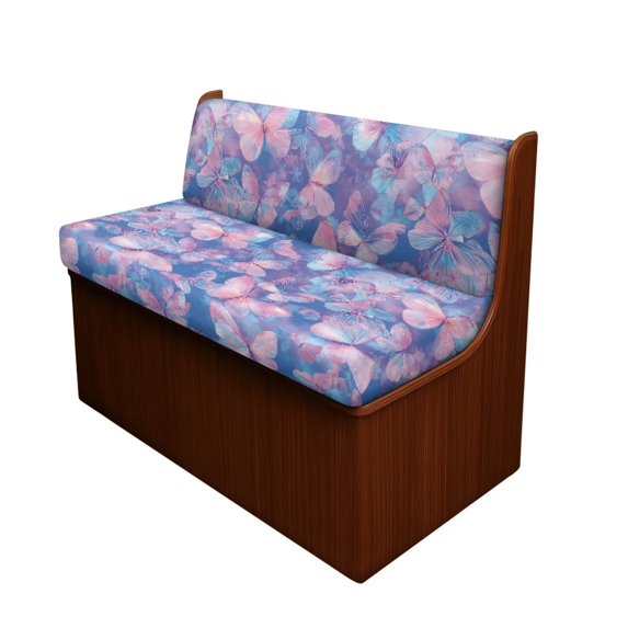 Aplkyhs Pink Blue Butterfly RV Dinette Cushion Covers Fall Camper Decor Universal Bench Cushion Comfortable Slip Covers for Sofa and Loveseat Stretchable Sofa Covers