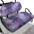 thumbnail image 1 of Aplkyhs Purple Marble Print Golf Cart Seat Covers Club Car Elastic Golf Cart Seat Covers Front Seat A Perfect Balance of Warmth in Winter and Cooling in Summer Designed for Golf Lover Gold Purple, 1 of 7