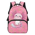 thumbnail image 1 of Aplkyhs School Backpack for Age 6-18 Large Capacity Ergonomic Padded Adjustable Straps School Bag for Boys Girls K-12 Students Back to School Gift Daily Use Donut Axolotl, 1 of 7