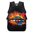 thumbnail image 1 of Aplkyhs School Backpack for Boys Girls Ages 6-18 Large Capacity Ergonomic Padded Shoulder Straps Back to School Gift for Elementary Middle High School Students Cool Fire Car, 1 of 7