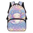 thumbnail image 1 of Aplkyhs School Backpack for Students 6-18 Ergonomic Padded Adjustable Straps Large Capacity Water Resistant Book Bags for Kids Elementary Middle High School Axolotl Mermaid Scale, 1 of 7