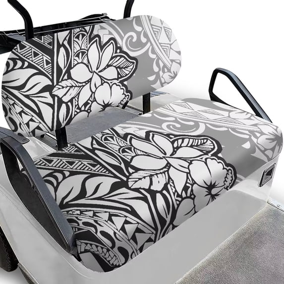 Aplkyhs Tribal Floral Print Universal Golf Cart Seat Cover, Golf Cart Seat Towl Blanket, Golf Cart Covers for 2-Person Seats Club Car, Golf Cart Accessories Golf Gifts for Men Soft and Comfortable
