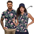 thumbnail image 1 of Aplkyhs Tropical Floral Matching Golf Shirts for Couple Mens Hawaiian Shirt Suitable for Outdoor Sports Mens Shirts Casual Soft and Comfortable Quick Dry Breathable Fabric, 1 of 6