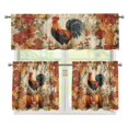 thumbnail image 1 of Aplkyhs Window Treatment Decor Short Window Drape Panel Country Rustic Thermal Insulated Pack of 3 Easy to Install with Rod Pocket for Laundry Bathroom RV, 1 of 6